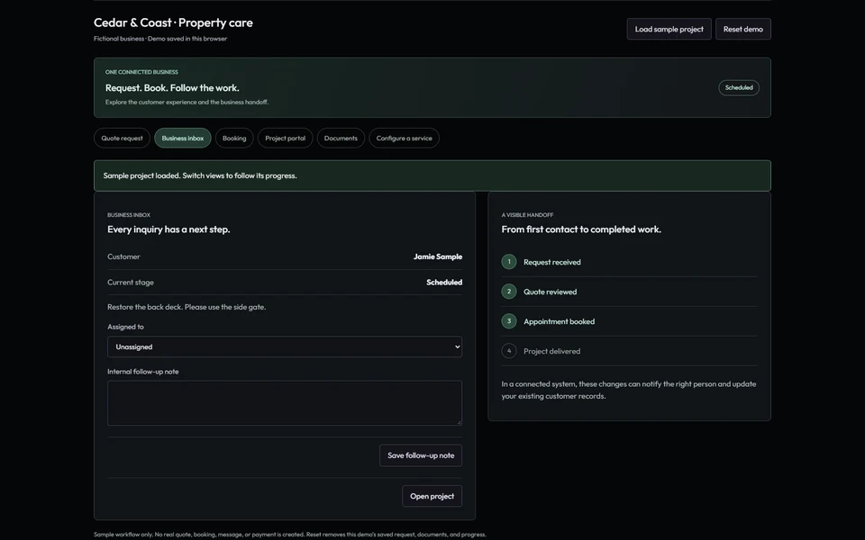 Inquiry & follow-up pipeline preview